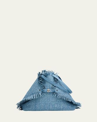 Akris AI Medium Fringed Woven Tote Bag