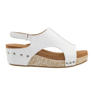 Corkys Footwear Womens Volta Ii Wedge Sandal In White Combo