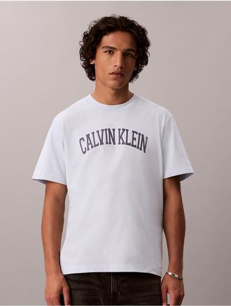 Calvin Klein Jeans Calvin Klein Mens Varsity Calvin Klein Logo Tee - Blue - 2XL