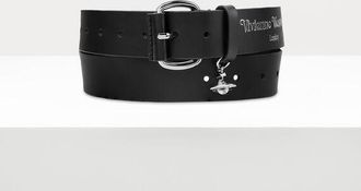 Vivienne Westwood Wide Alex Charm Belt Toledo Leather Black One Size Unisex