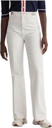 GANT High-waisted Flare Jeans - Dames - Regular Fit Jeans - Wit - W29 - Katoen - Jeans
