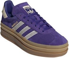 adidas Gazelle Bold Platform Sneaker in Collegiate Purple/white/Gold at Nordstrom Rack, Size 5.5