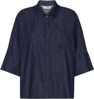 Max Mara Stmrugiada Denim Shirt - Dames - Spijkeroverhemden - Blauw - S - Denim - Overhemden