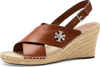 Tory Burch 85mm Turnlock Wedge Espadrille Womens Shoes Classic Cuoio : 10.5 M, Leather