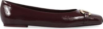 Ferragamo Gancini-plaque ballet flats - Brown