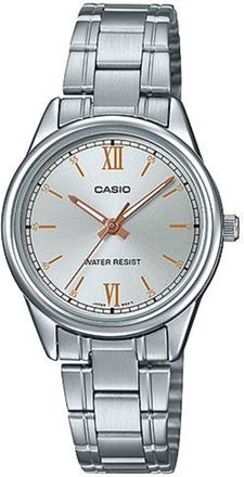 Casio Womens Silver Dial Stainless Steel Bracelet Watch - LTP-V005D-7B2UDF