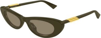 Bottega Veneta Bv 1447S Zonnebrillen - Dames - Zonnebrillen - Groen - 51 MM - Accessoires