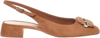 Baldinini Suede Slingback Pump - Dames - Pumps - Bruin - 38 EU - Leer - Schoenen