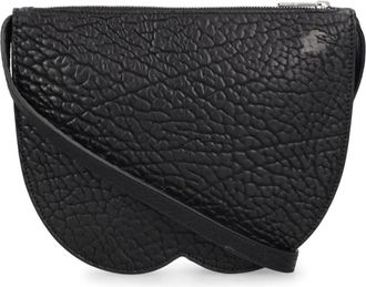 Burberry Tassen, Dames, Zwart, ONE Size, Leer, Schaak Mini Schoudertas