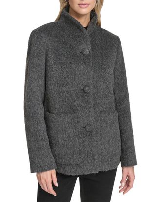 Andrew Marc Piper Button Front Wool-Blend Jacket
