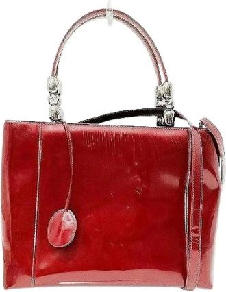 Dior Pre-owned Handbags, female, Red, Size: ONE SIZE Pre-owned Vintage Leather Handbag