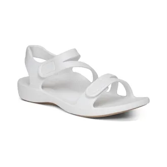 Aetrex Womens Jillian Sport Sandal In White