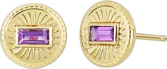 Bony Levy Stud Earrings in 14K Gold/Purple Amethyst at Nordstrom