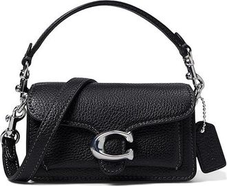 Coach Polished Pebble Leather Tabby 12 Cross Body Womens Handbags Black, Canvas/Cotton