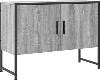 vidaXL Armario lavabo baño madera ingeniería gris Sonoma 80x33x60 cm Vidaxl