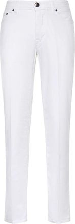 Sartorio Napoli Slim-fit Jeans - Heren - Slim Fit Jeans - Wit - W40 - Katoen - Jeans