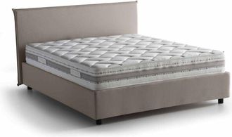 Talamo Italia Talamo Italia - Letto matrimoniale Anassimene, Letto contenitore con rivestimento in tessuto, 100% Made in Italy, Apertura frontale, con materasso Cm