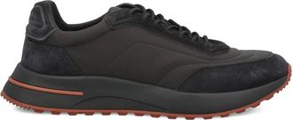 Loro Piana Sneakers in pelle di vitello scamosciata - Nero