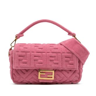 Fendi Pre-owned Fendi Zucca Embossed Terry Cloth Baguette Satchel Ladies CMTQIODZXZNLNOIT