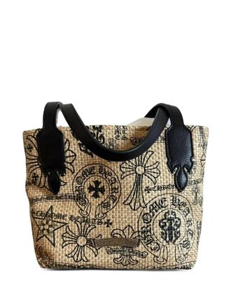 Chrome Hearts monogram-print beach bag - Neutrals