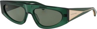 Bottega Veneta Womens Sunglasses Bv1277s Green Crystal Green-Crystal-Green Resin Green/crystal/green