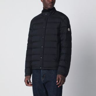 Moncler Slim-fit down jacket in black shell with applied logo