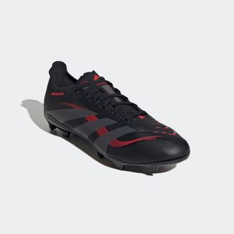 adidas Fussballschuh ADIDAS PERFORMANCE PREDATOR LEAGUE FG/MG, Damen, Gr. 42,5, schwarz (core schwarz, grau four, lucid rot), Synthetik, Schuhe Fussballschuh