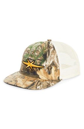 Phipps Star Logo Embroidered Soft Body Snapback Trucker Cap in Camo at Nordstrom