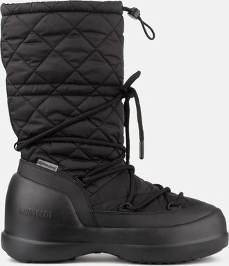 Moon Boot quilted lace-up rain boots - unisex - Polyamide/Polyurethane/Polyester/Polyamide/Synthetic Rubber/Polyethylene vinyl acetate (PEVA) - 40