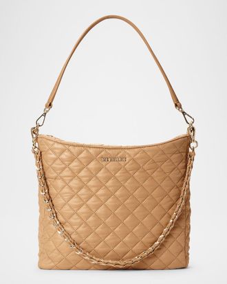 MZ Wallace Crosby Quilted Nylon Hobo Bag