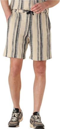 Anerkjendt Korte Broeken, Heren, Beige, M, Heren Beige Structuur Shorts