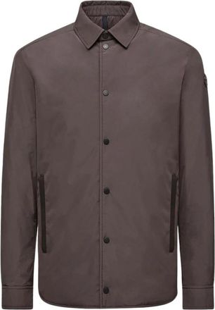Moncler Gascogne Shirt Jacket - Heren - Casual Overhemden - Bruin - 3XL - Polyester - Overhemden