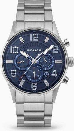 Police Mens Quartz Watch - Silver/Blue - Size: ONE size