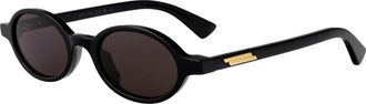 Bottega Veneta Unisex Sunglasses Bv1388s Black Acetate Black-Black-Grey Black/black/grey