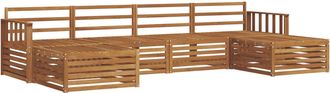 vidaXL Conjunto De Sof&aacute;s De Exterior 6 Uds. Natural Vidaxl