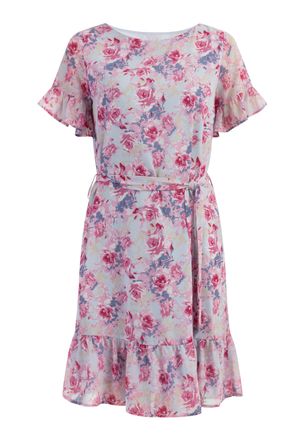 Usha Jurk Dames Roze lichtblauw