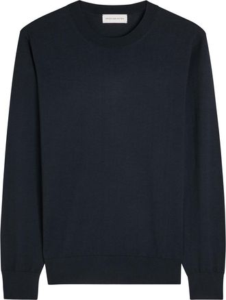 Dries Van Noten Murton Wool Jumper - Navy - XL