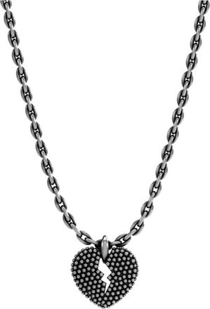 John Richmond Gebroken hart ketting - Dames - Kettingen - Grijs - ONE Size - Accessoires