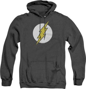 Gildan DC Comics Flash Flash Logo Adult Heather Hoodie / Hooded Sweatshirt