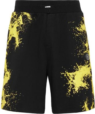 Plein Sport Jogging Shorts Splash - Heren - Korte sportbroeken - Zwart - S - Katoen - Fitness