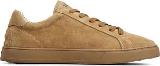 Tod's Brown Logo Print Suede Sneakers