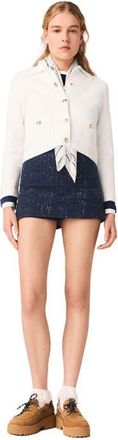 Maje Skort in Navy at Nordstrom, Size 42 Eu