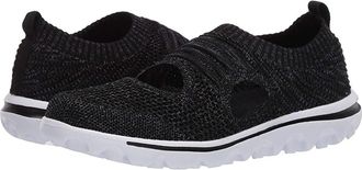Propét TravelActiv Avid Womens Shoes Black : 6.5 XX (4E), Textile