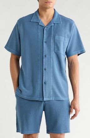 Tommy Bahama Rio Cabana Cotton Camp Shirt in Regal Blue at Nordstrom, Size Xxx-Large
