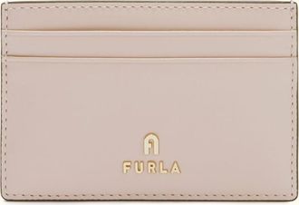Furla Camelia Porta Carte Di Credito Corolla Rosa Pelle Di Vitello Morbida Donna