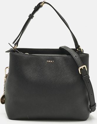 DKNY Dkny Black Leather Bryant Park Bucket Bag