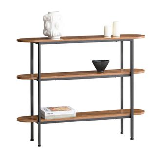 SoBuy Mesa De Consola Mesa De Entrada Recibidor Con 3 Estantes 110 X 25 X 86 Cm Fsb67-ws Sobuy Es