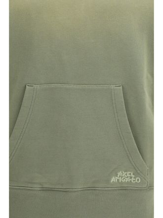 Axel Arigato Mens Hoodie Grip Deep Lichen Green Cotton Sweatshirts Sweater