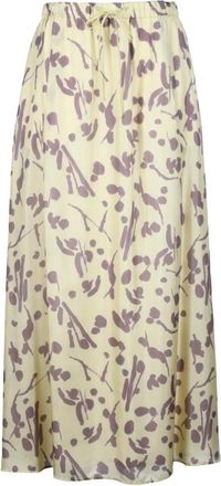 Alysi Lange Elastische Rok met Onderslip - Dames - Maxi Rokken - Veelkleurig - S - Rokken