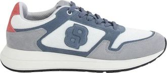 HUGO BOSS Vinston Sneakers - Heren - Sneakers - Blauw - 41 EU - Leer - Schoenen